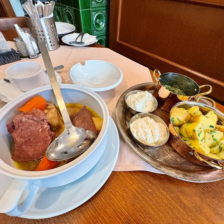 Prague Restaurant U Pinkasu - Tafelspitz or boiled beef leg