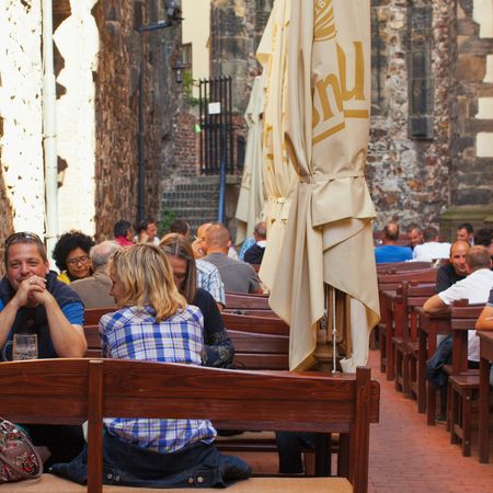 Prague Restaurant U Pinkasu - Beer garden in Prague City Center